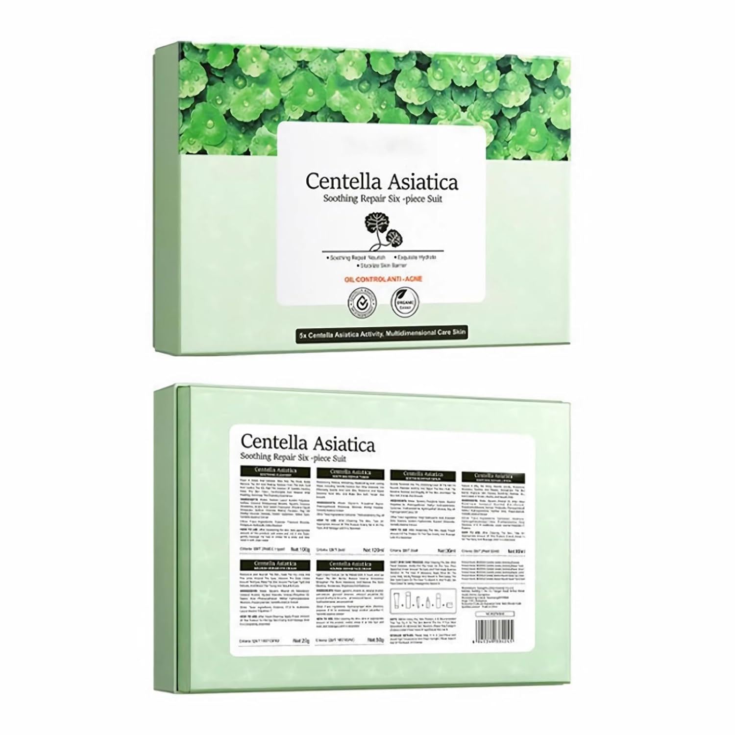 6 Piece Face Skin Care Routine Kit for Women, Soothing & Repairing Skincare Gift Set with Cleanser, Toner, Face Serum, Eye Cream, Emulsions, Face Cream, Facial Hydrating Skin Care Set for Teen Girls