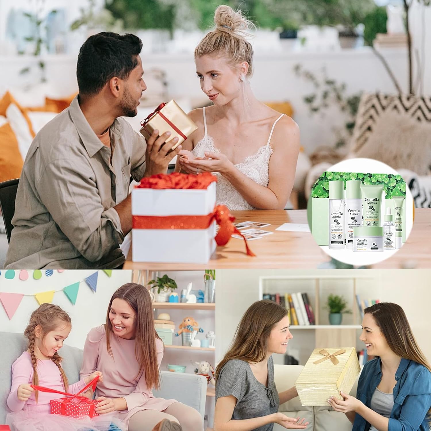 6 Piece Face Skin Care Routine Kit for Women, Soothing & Repairing Skincare Gift Set with Cleanser, Toner, Face Serum, Eye Cream, Emulsions, Face Cream, Facial Hydrating Skin Care Set for Teen Girls